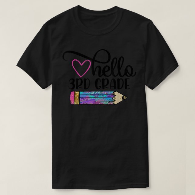 Hello 3rd Grade Team Third Grade Back to School Te T Shirt (Design framsida)