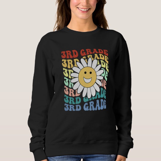 Hello 3rd Third Grade Teacher Back To School Retro T Shirt (Framsida)