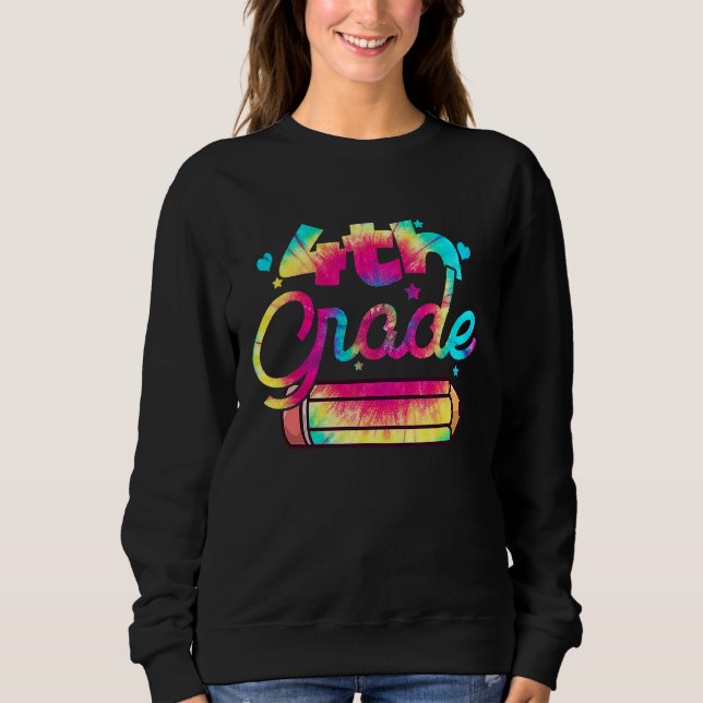 Hello 4th Grade Tie Dye Fourth Grade Teacher Kids T Shirt (Framsida)