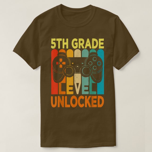 Hello 5th Grade Level Unlocked Video Game Back to  T Shirt (Design framsida)