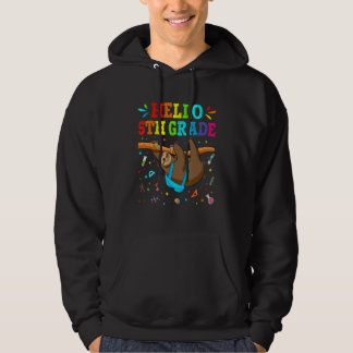 Hello 5th Grade Sloth Back To School First Day Hoodie