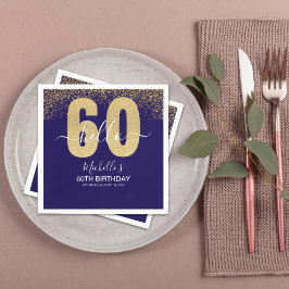 Hello 60! - Elegant 60th Birthday Woman Pappersservett