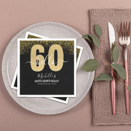 Hello 60! - Elegant 60th Birthday Woman Pappersservett