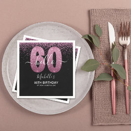 Hello 60! - Modern 60th Birthday Woman Pappersservett