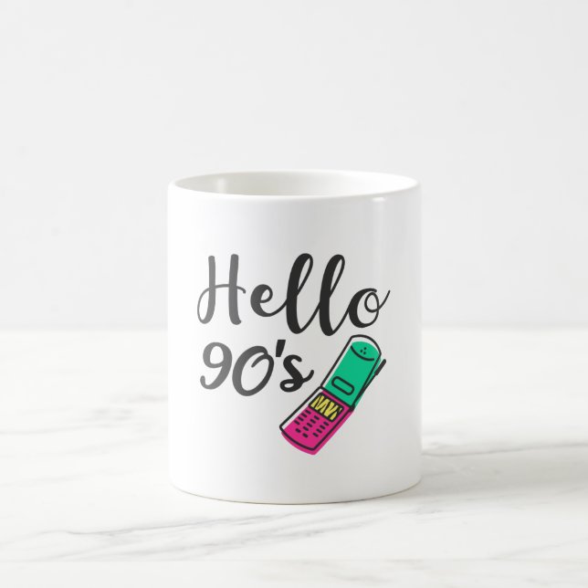 Hello 90s Cellphone Kaffemugg (Center)