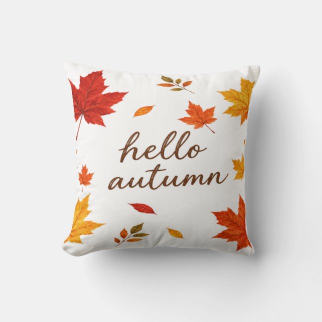 Hello Autumn Decorative Throw Pillow Kudde (Framsida)