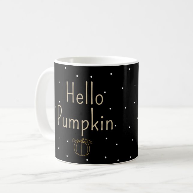 Hello Autumn Maple Leaf Coffee Mug for Cozy Fall  Kaffemugg (Framsida vänster)