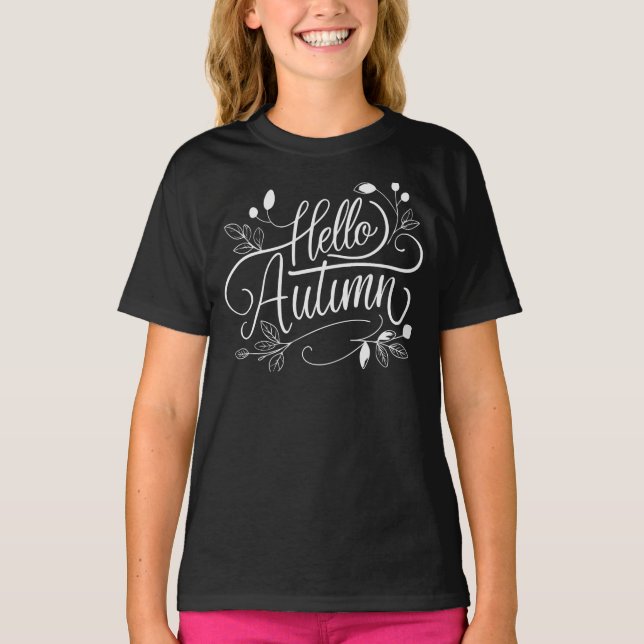 Hello Autumn T Shirt (Framsida)
