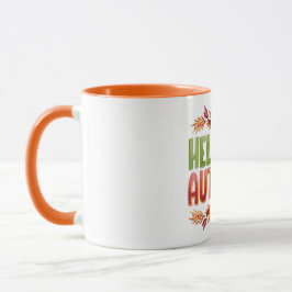 Hello Autumn Two-Tone Mug | Cozy Fall Gift Mugg
