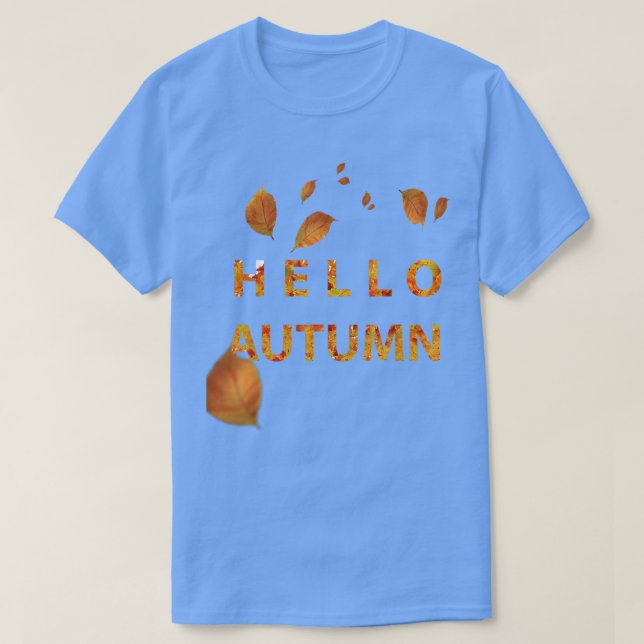 Hello AutumnFall leaves season  T Shirt (Design framsida)