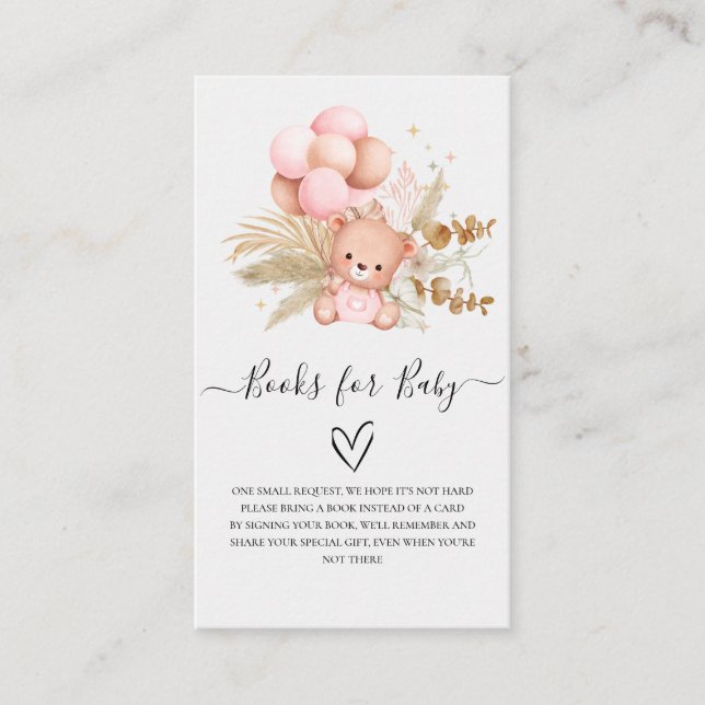 Hello Baby Boho Bear Doppvaskböcker för Baby Tilläggskort (Framsida)