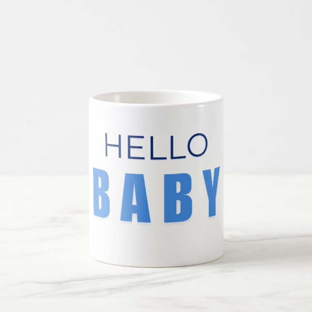 Hello Baby boy Shower Mug Kaffemugg (Center)