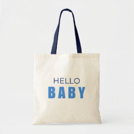 Hello Baby boy Shower Tote Bag Tygkasse