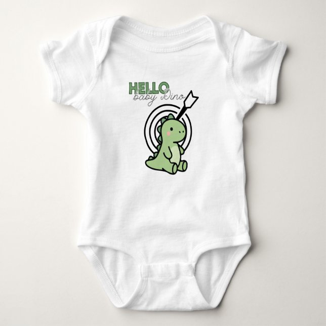 Hello Baby Dino T Shirt (Framsida)