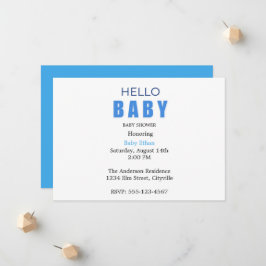 Hello Baby Ethan Shower Invitation Meddelande