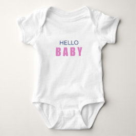 Hello Baby Minimal Girl Bodysuit T Shirt