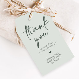 Hello Baby Minimalist Baby Shower Favor Tags Presentetikett