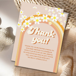  Hello Baby - Retro Groovy Baby Shower Tack Kort
