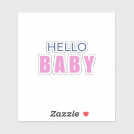 Hello Baby Shower Sticker Klistermärken