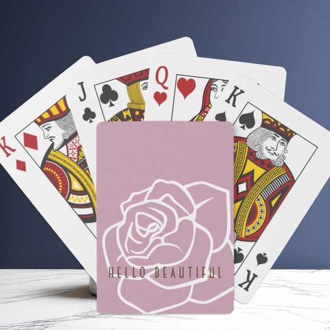 Hello Beautiful - Modern Chic Rosa Ros Casinokort (Skapare uppladdad)