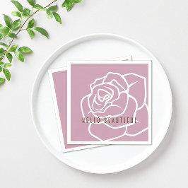Hello Beautiful - Modern Chic Rosa Ros Papper Pappersservett