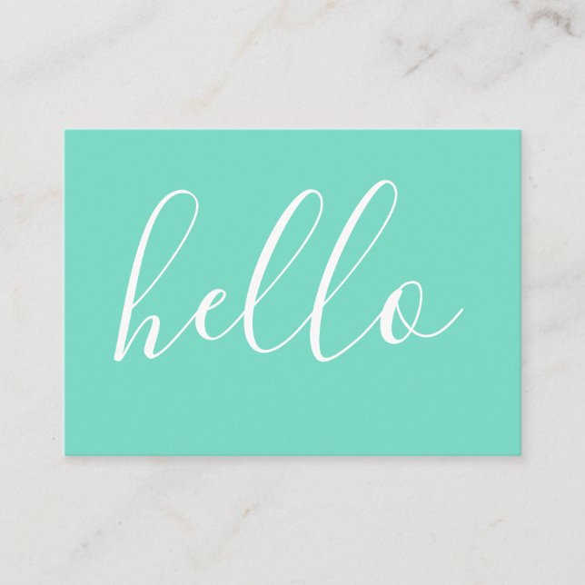 HELLO comment card Visitkort (Framsida)
