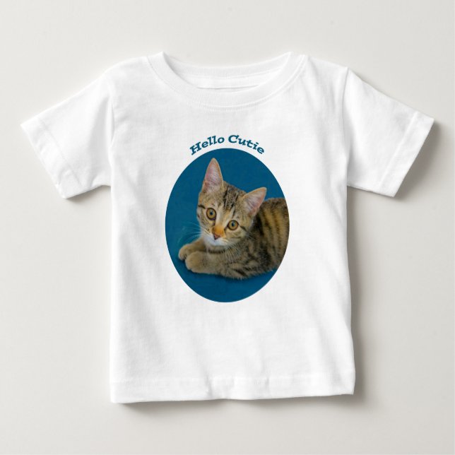 Hello cutie - cute kitty t shirt (Framsida)