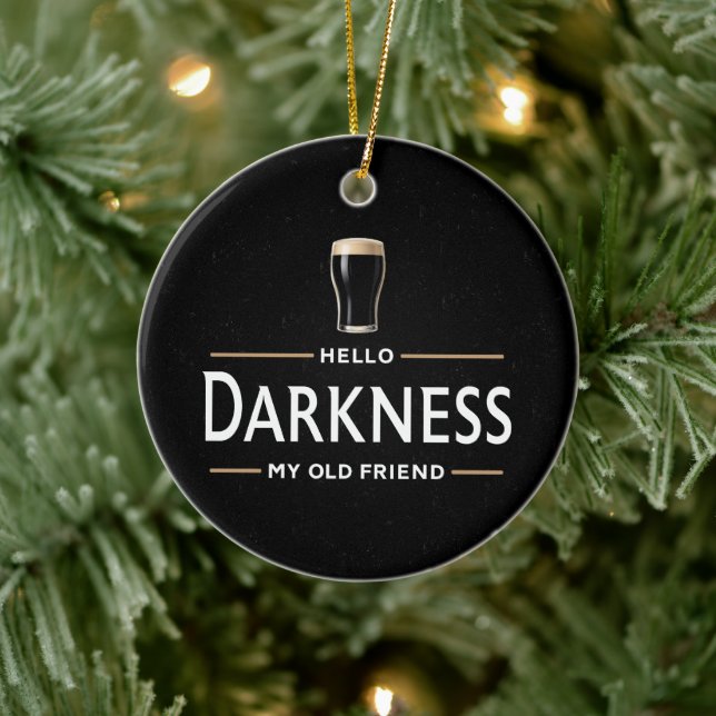 Hello Darkness My Old Friend Funny St Patricks Day Julgransprydnad Keramik (Träd)