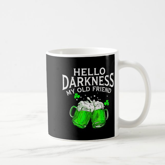 Hello darkness old friend irish beer st. patrick's kaffemugg (Höger)