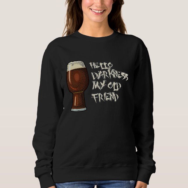 Hello Darkness Stout Craft Beer T Shirt (Framsida)