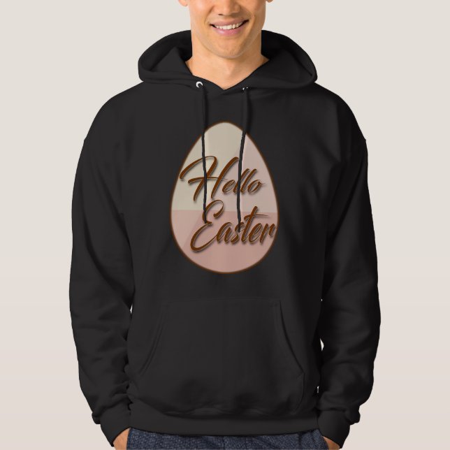 Hello Easter – Minimal Egg Design - camiseta Hoodie (Framsida)
