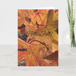 "Hello Fall!" Greeting Card Kort