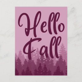Hello Fall Season Vykort