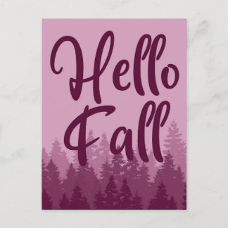 Hello Fall Season Vykort