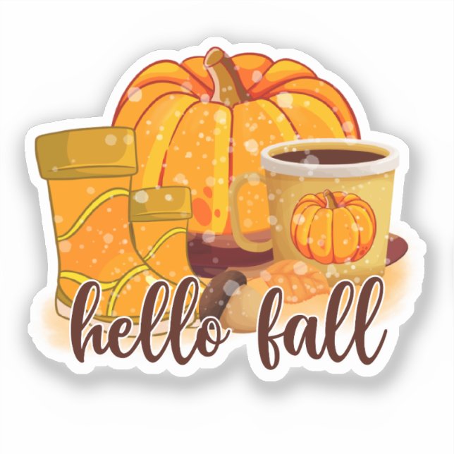Hello Fall Sticker Klistermärken (Framsida)