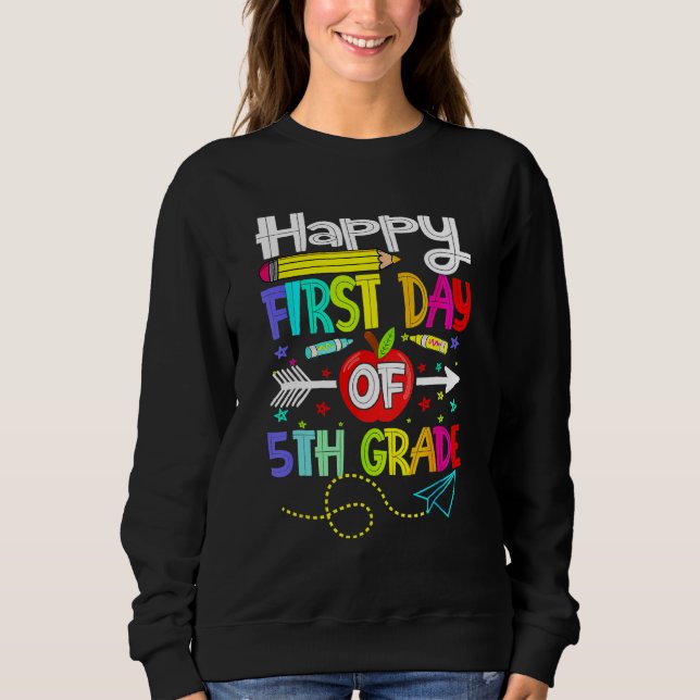 Hello First Day Of 5th Grade  Back To School 2023 T Shirt (Framsida)