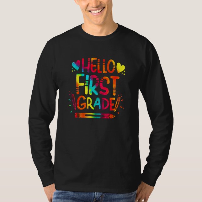 Hello First Grade Team 1st Grade Back To School Te T Shirt (Framsida)