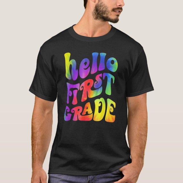 Hello First Grade Team 1st Grade Back To School Te T Shirt (Framsida)