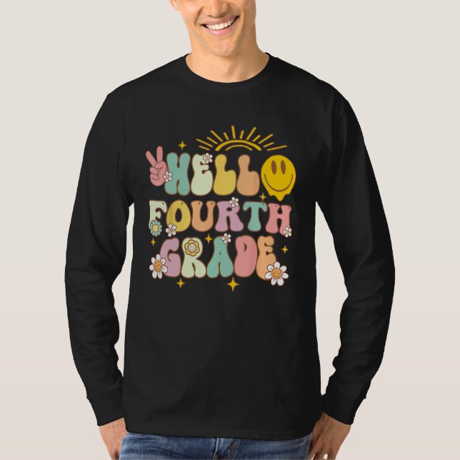 Hello Fourth Grade Team 4th Grade Back To School B T Shirt (Framsida)