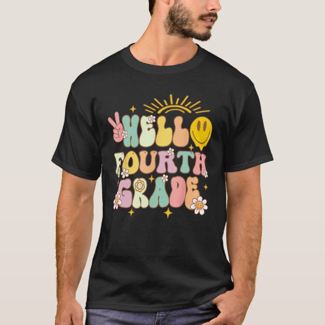 Hello Fourth Grade Team 4th Grade Back To School B T Shirt (Framsida)