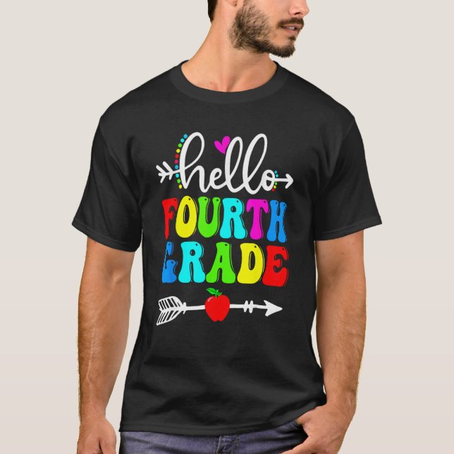 Hello Fourth Grade Team 4th Grade Back To School T T Shirt (Framsida)