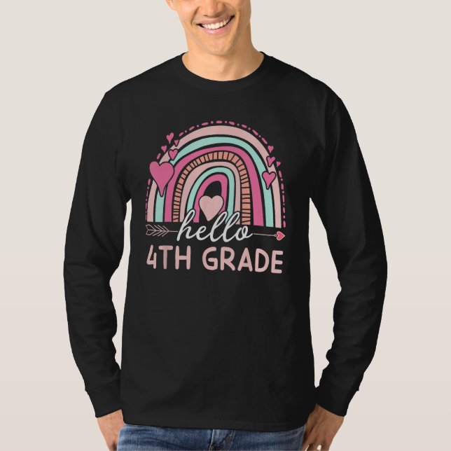 Hello Fourth Grade Team Back to School 4th Grade T T Shirt (Framsida)