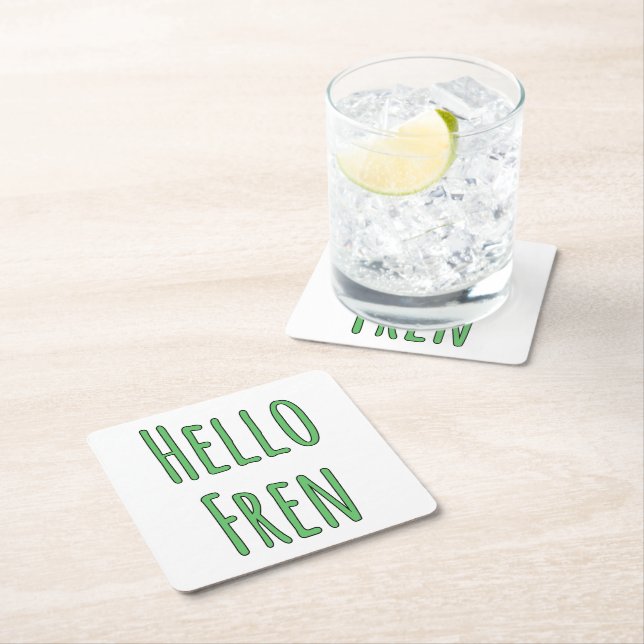 Hello Fren Underlägg Papper Kvadrat (Insitu)