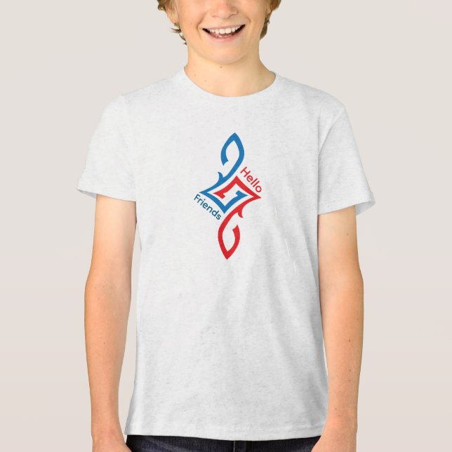 Hello Friends Simple Happy Greeting Design T Shirt (Framsida)
