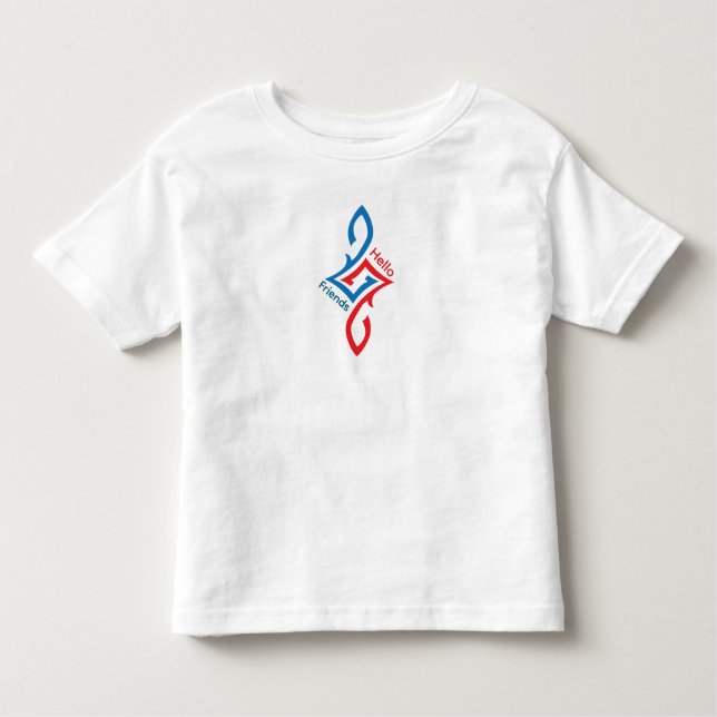 Hello Friends Simple Happy Greeting Design T Shirt (Framsida)