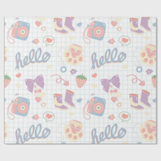 Hello! Girl things pattern Presentpapper