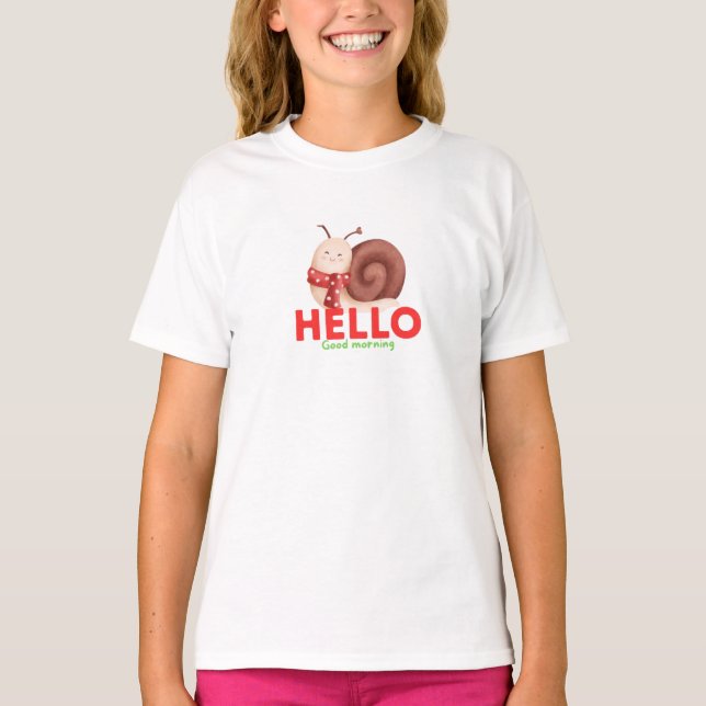 hello good morning t shirt (Framsida)