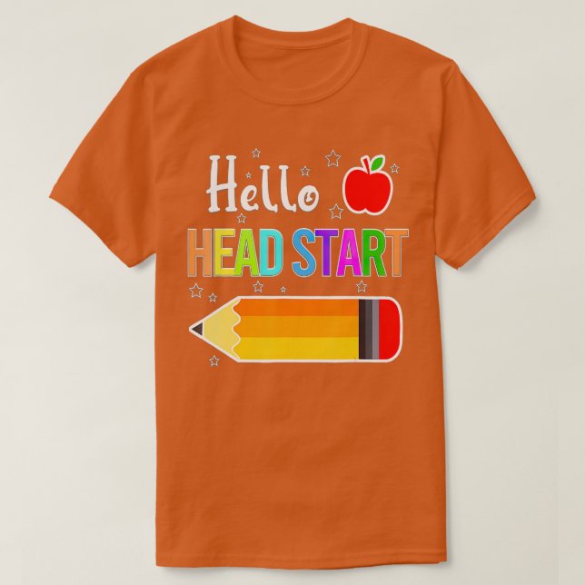 Hello Head Start Squad Back To School Pencil Kids  T Shirt (Design framsida)