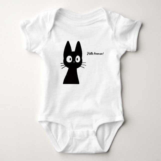 Hello Hooman Cat for Baby T Shirt (Framsida)