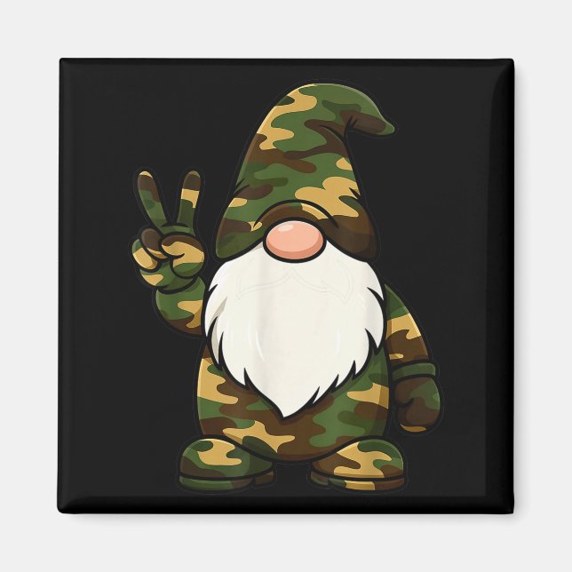 Hello Hunting Season Christmas Camouflage Camo Gno Magnet (Framsidan)